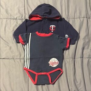 Minnesota Twins Bundle - onesie (6-9m) and sweatshirt (12m)